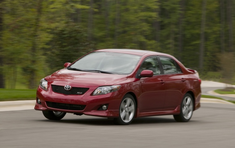 2010 Toyota Corolla Xrs In Barcelona Red Metallic Color Driving