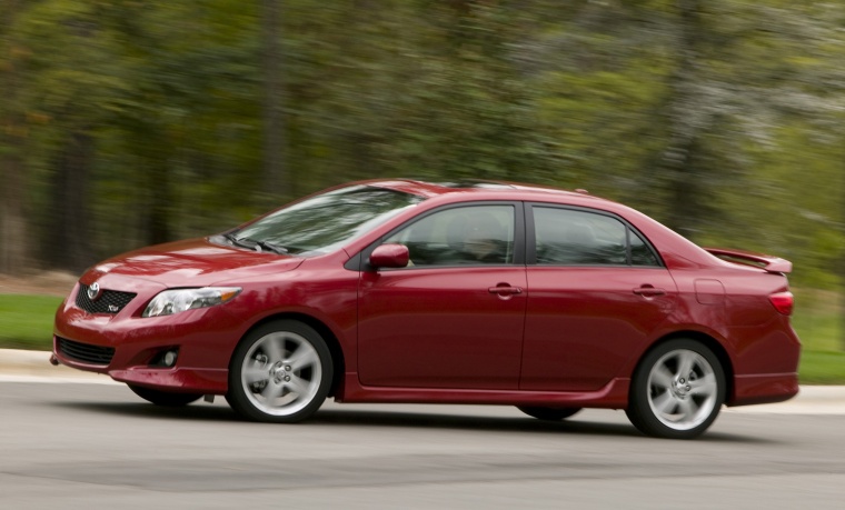 2010 Toyota Corolla Xrs In Barcelona Red Metallic Color Driving